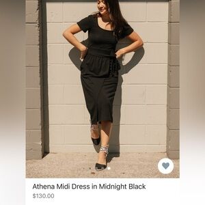 Smash + Tess Athena Midi Dress in Black